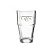 Produktbild Leonardo Solo Latte-Macchiato Glas 1 Stück, Glas-Becher mit Coffee Aufdruck, spülmaschinengeeignetes Kaffee-Glas mit Coffee Motiv, 410 ml. 043468