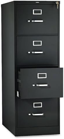510 Series Four-Drawer Full-Suspension File, Legal, 52h x25d, Black