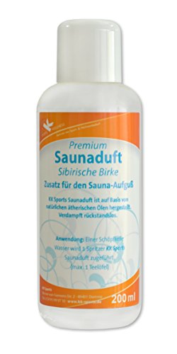 KK Hygiene Premium Sauna Aufguss Konzentrat | hochwertiges Saunaduft Öl | Sibirische Birke | 200 ml Flasche