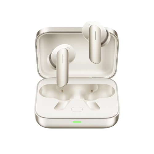 realme Buds Air7 Auriculares con cancelación Activa del Ruido de 52 dB, Controlador de 12,4 mm, reproducción de 52 H, 6 micrófonos, conexión para Dos Dispositivos, Bluetooth 5.4, Base Profunda-Dorado
