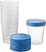 Vakly Specimen Cups with Leak Proof Screw on Lids - 4oz Clear Non-Sterile Urine Sample Jars - Containers for Safe Pee, Stool, Semen Sample Collection for Testing (10)