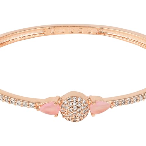 Image of I Jewels Stylish Cubic Zirconia American Diamond Adjustable Bracelet For Women