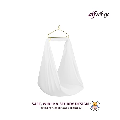 Image of Baby Cradle Hanger Steel | Supports Up to 25Kg | Strong Metal | for Thottil Swing Jhula Palna | (Gold, Centre Hole)