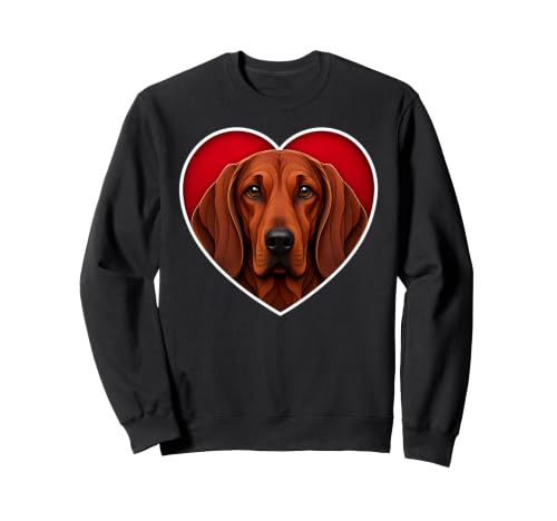 Corazón Redbone Coonhound Sudadera