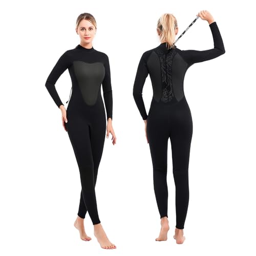 BEIAKE 3/2mm Thickness Full Wetsuit - UPF 50+ Rubber Panel for Improved Grip Long Sleeve for Bodyboarding & Surfing