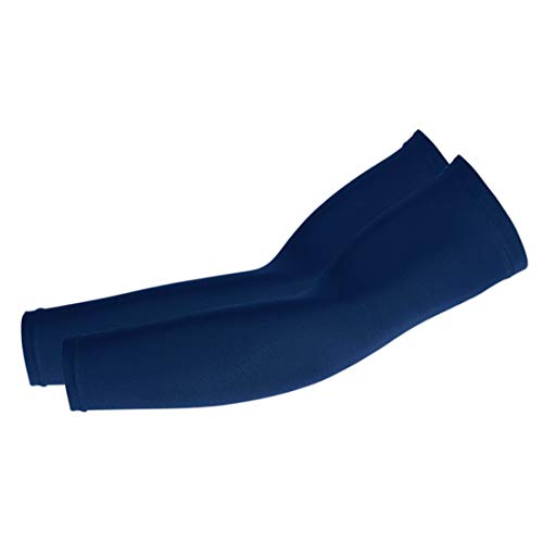 YONKINY Arm Ärmel UV-Schutz Unisex Sommer Outdoor Elastic Atmungsaktive Armstulpen Sonnenschutzt Armstulpe Arm Warmers für Laufen/Radfahren/Fahren/Klettern/Golfen (Marine blau, Large) Cover