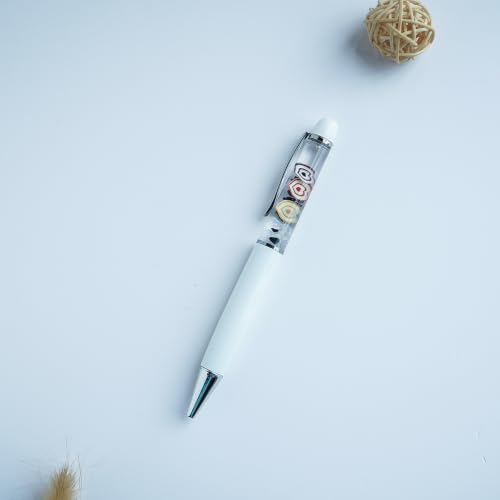 Image of Heart Ballpoint Pen Unique Floating Glitter Stationery Perfect Valentines Birthday Party Favor Gifts(White)