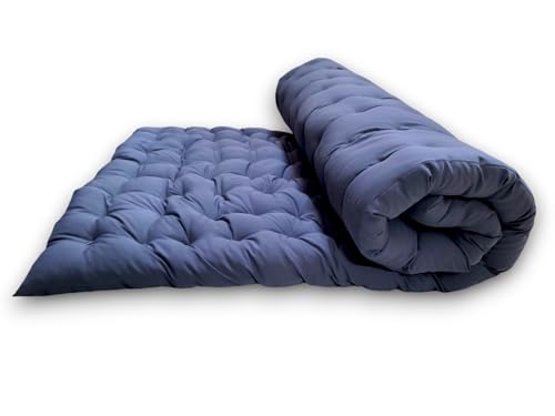 Image of ATOOTFUSION Soft Cotton Quilt Mattress | Foldable for Floor Light Weight Filled Single Firm Cotton Quilt Mattress Gadda (1 Sleeping Capacity, 3 x 6 ft or 72 x 36 Inches) (Grey)