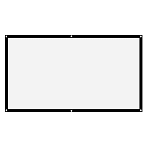 Pantalla de proyección portátil plegable 16:9, sin arrugas, con orificios para colgar y bolsa de transporte, para cine en casa, exterior e interior, proyección frontal y trasera (84 pulgadas) miniatura 1