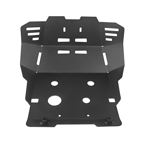 Image of Motorcycle Engine Skid Plate Bash Plate Compatible with Honda CRF300L CRF300 L ABS 2021 2022 2023 2024 2025 CRF300LS 2023 2024 2025 Aluminum Belly Pan Protective Cover(black)