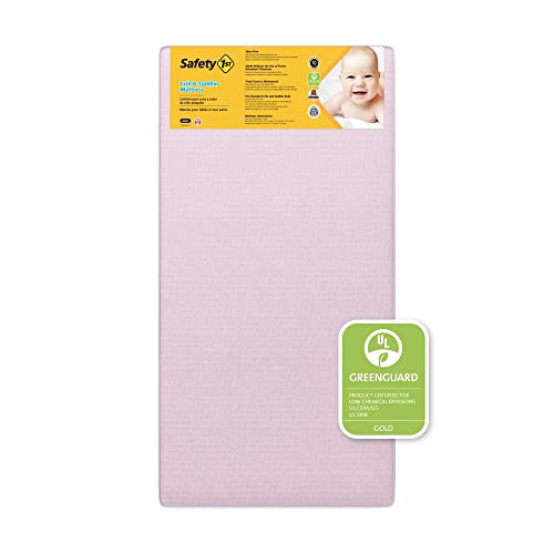 Image of Safety 1st Heavenly Dreams Baby Crib & Toddler Bed Mattress, Waterproof Cover, Firm, Fits Standard Size Cribs & Toddler Beds, Pink