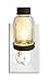 Rustic LED Mini Mason Jar Night Light in Bronze | Auto On/Off Sensor | Farmhouse Wall Decor | Quality Constuction | Energy Efficient LED Bulb | Timeless Design | Plug in Light Fixture for Home