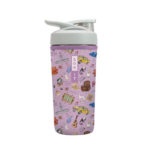 Sok It BotlSok Protein Blender Shaker Bottle Sleeve Insulated Neoprene Cover (The One Where, Fits 28oz Blender)