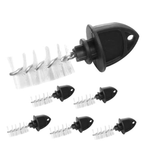 OFFSCH 6pc Beer Tap Brush Set Beer Faucet Cleaning Plugs Resilient Nylon Bristles Comfort Grip Handle Versatile for Home Brewing