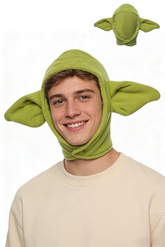 Seaehey Chapeau avec Oreilles Cosplay Chapeau Bonnet Vert Mignon Drôle Peluche Chapeau Peluche Chapeau Cartoon Hiver Chapeaux Cadeau de Noël
