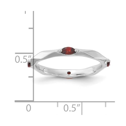 Bague grenat en argent 925 le bijou empilable de vos journées