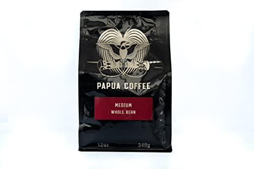 Papua Whole Bean Medium Roast Coffee (12oz) miniatura 1