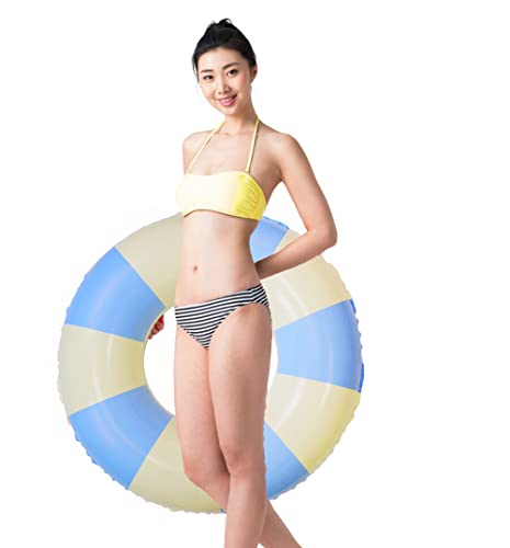 浮き輪 大人用 可愛い青い 直径80cm 浮輪リング型 夏休み 水