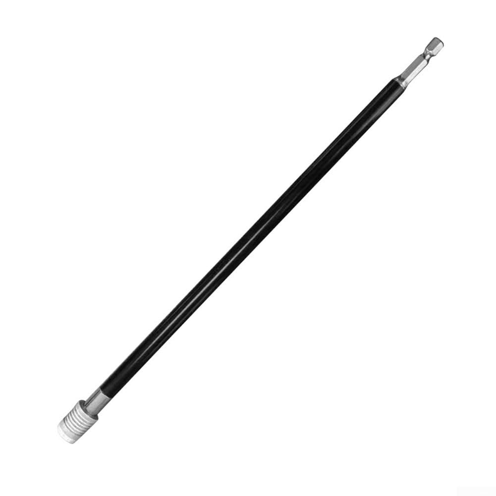 Porte-embout magnétique en chrome vanadium de 30,5 cm pour perceuses et tournevis avec mécanisme de verrouillage anti-oscillation (rouge)