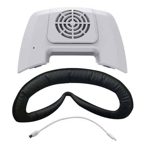LYEAA Cubrebocas con ventilador de refrigeración para Quest 3S VR; interfaz transpirable antisudor