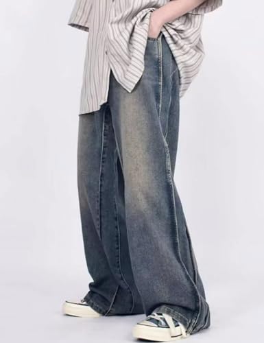 Y2K Hip Hop Street Jeans Gothic Baggy Jeans Vintage High Waist Denim Jeans Wide Leg Skater Pants2