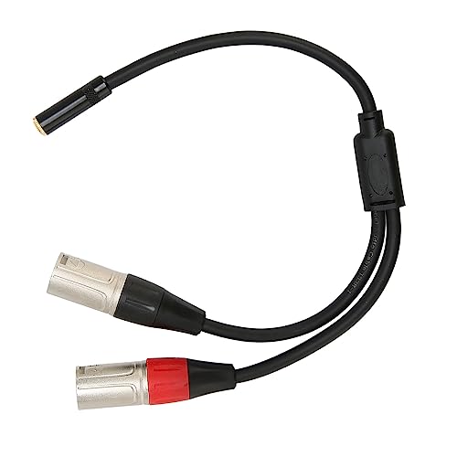 Cable de audio profesional XLR macho doble a 3.5mm hembra miniatura 5