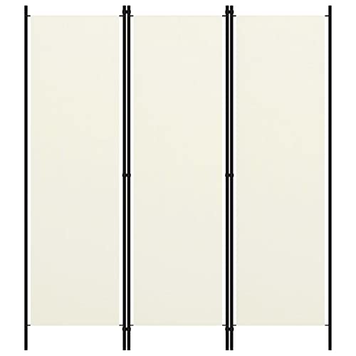 Cosisti Biombo Separador de 3 Paneles, Biombo Divisor 150x180 cm, Separador de Ambientes Plegable, Decoración Elegante, Divisor de Habitaciones, Blanco