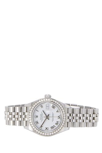 Pre-Loved 18K White Gold & Stainless Steel Roman Diamond Datejust 279384 28mm, White3