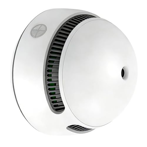 Smoke Detector, 10-Year Replaceable Battery Fire Alarm for Home, 85dB Photoelectric Smoke Alarm with Test/Mute Button, Minimizes False Alarms, LED Warning Light, CE Marked & UL Listed, PG-S08, 1 PCS