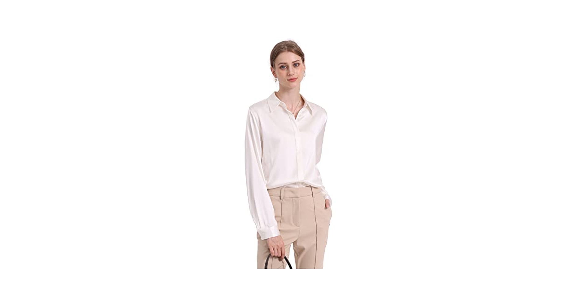 ACECOZY Premium Nature Silk Shirt for Women Long Sleeves