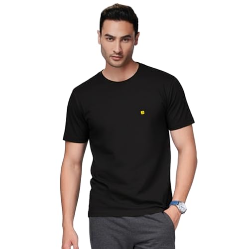 Image of AMUL COMFY Men's Cotton Plain Round Neck Half Sleeve Casual T-Shirts