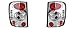 Rear Lights compatible with Chrysler Jeep Grand Cherokee Wj 1999 2000 2001 2002 2003 2004 2005 GV-1804 Tail Light Assembly Tail Lamp 1 Pair Driver And Passenger Side Complete Set Chrome