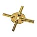 Universal Tool Antique Grandfather Brass Clock Key 4 Prongs - Even Numbers