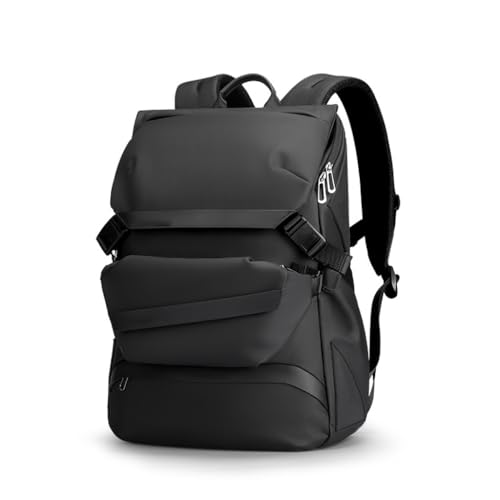 Sac à dos pour ordinateur portable et randonnée imperméable - Grand format noir