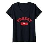 Photo Gallery donna turchia mappa emblema nazionale bandiera turca patrimonio turchia maglietta con collo a v Photo Gallery donna turchia mappa emblema nazionale bandiera turca patrimonio turchia maglietta con collo a v
