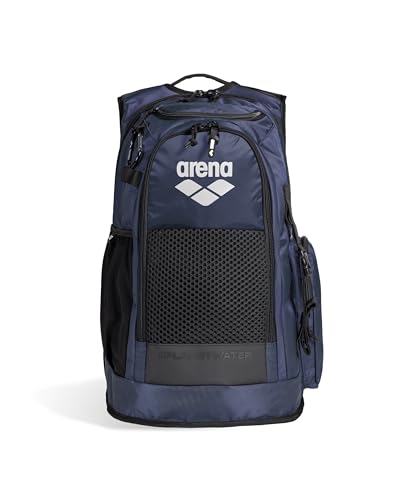 ARENA All Set 45L Mochila para Piscina, Natación, Viaje, Deporte y Tiempo Libre, Tejido Repelente al Agua, Tecnología de Control de Humedad, Bolsillo Ordenador, Correa Trolley, 45 litros, 55x38x28cm