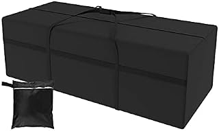 Garden Cushion Storage Bag, Large Outdoor Furniture Cushion Covers Waterproof Anti-UV, 210D Oxford Cloth Protective Handbag Organiser with Handle for Home and Patio Accessories (173x76x51cm)