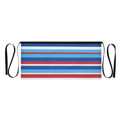 FASHON&FASCIN Server Apron with Pockets Waist Aprons Half Waitress Apron Striped Design for Gardening Restaurant,Multi12