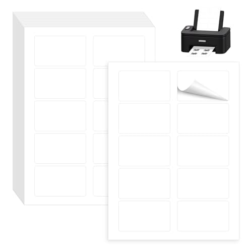 Keboyoe 300 A4 Etiquetas Autoadhesivas para Nombre Etiquetas Imprimibles A4 Blancas Adhesivas Etiqueta para Nombre Ropa y Objetos Libros y Impresoras Láser de