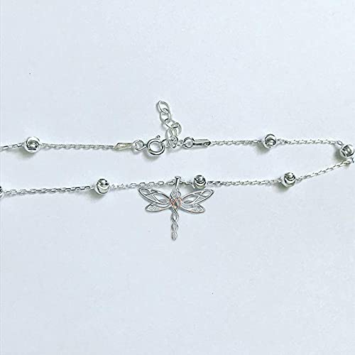 Mistbee Dragonfly Anklets For Women Sterling Silver Adjustable Dragonfly Ankle Beach Foot Jewelry Birthday Gifts #TOP5