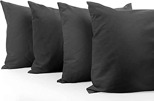 Comfort Beddings Exportqualität 800 Fadenzahl 100% ägyptische Baumwolle Set mit 4 Stück Hausfrauen-Kissenbezügen Grau, Kissenbezüge mit Umschlagverschluss - Extra groß 22"x 31" Cover