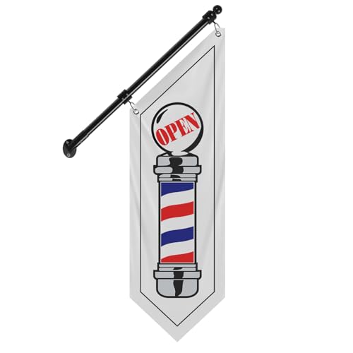 Drapeau mural de barbier double face pour corriger le manque de visibilité