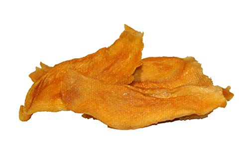 Mango Streifen getrocknet, ohne Zusätze, ohne Schwefel, ohne Zuckerzusatz, purer Fruchtgeschmack, exotische Trockenfrüchte, Mango zum Backen, im Müsli, als leckerer Snack - 500g Cover