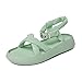Way bocke Sommer Casual Sandalen, Dicker Boden Candy Farben Bequeme Schuhe Mit Mittlerem Absatz Und Flachem Boden Damenschuhe Alltag,Grün,36
