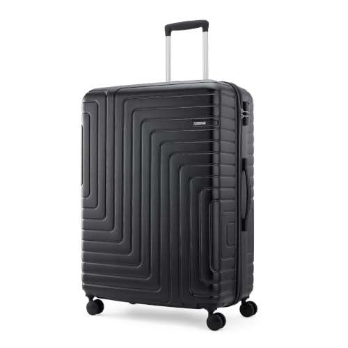 Image of American Tourister Ivy NXT | Luggage Trolley Bag (79 cm) | 360 8 Wheel Travel Luggage | 2 Compartments | Hard Luggage Polycarbonate Suitcase | Mounted Combination Lock | 3 Years Warranty | Black