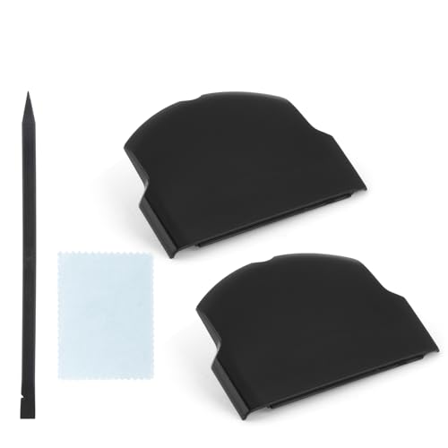RongZy 2 Pièces Coques Arrière pour Sony PSP 2000 2001 3000 3001 Vitre Arrière Batterie Couvercle Remplacement pour PSP 2000 2001 3000 3001Cache Batterie...