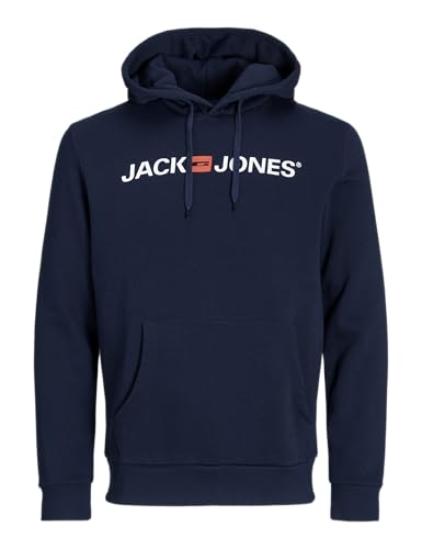 JACK & JONES Jjecorp Logo Sweat Hood Noos_12137054, Hombre, Azul (Navy),M