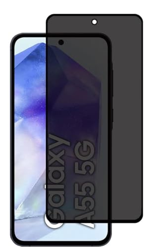 Image of ZARALA Privacy Screen Protector for For Samsung Galaxy A55 /A35 Fingerprint is Not Working Anti-Spy Tempered Glass Film, 9H Hardness, Anti Bubble-Free, Anti-Spy Screen Protector