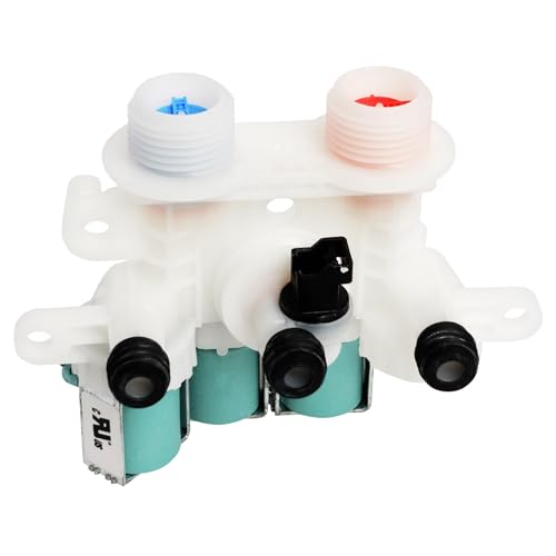 Upgraded W11096268 W11220230 Water lnlet Valve OME Compatible with whirlpool & kenmore Washing MachineReplaces W10632527 W10758829 W10853296 W11096268 etc (120V 60Hz) 5 Year Warranty