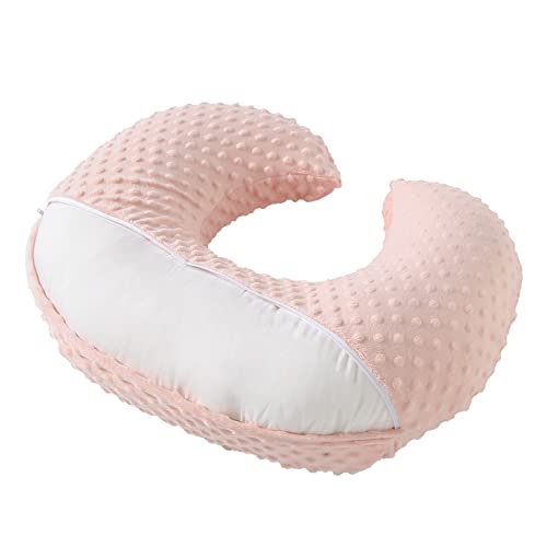 Pillowcase For Nursing Pillow And Positioner For Breastfeeding And Bottle Feeding, Propping Baby, Tummy Time, Baby Sitting Support, Awake-Time Support, Pillow Cover Only (Light Pink) #TOP2